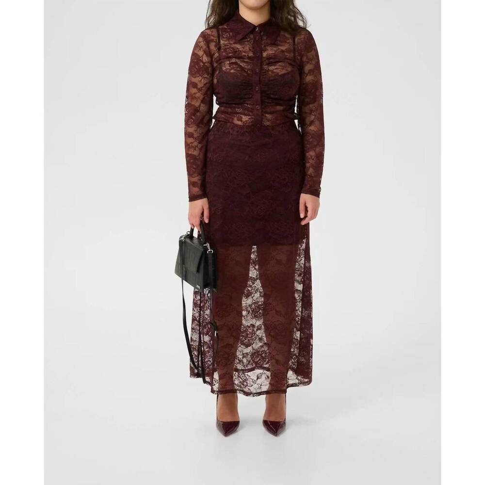 NEW GESTUZ leala maxi skirt in aronia